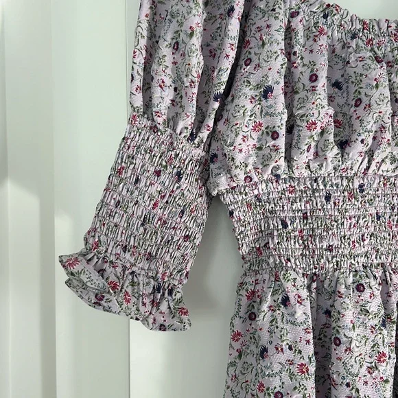 ⭕️ FINAL SALE NWT Hyacinth House Floral Ruched Dress - Picture 3 of 5